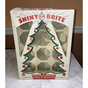 Shiny Brite Antique Christmas Ornament Box Empty BOX ONLY NO ORNAMENTS